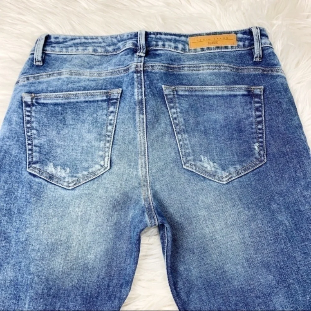 Topmark Skinny Jeans Destroyed Fray Step Hem Stretch 6